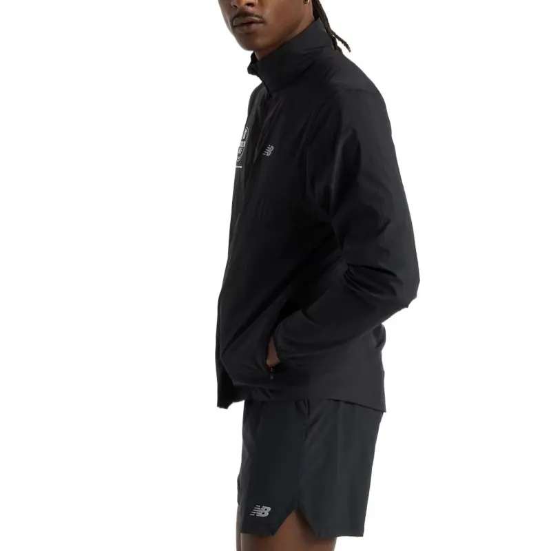 New Balance RBC Brooklyn Half Collection Athletics Packable Jacket Men's Black-2