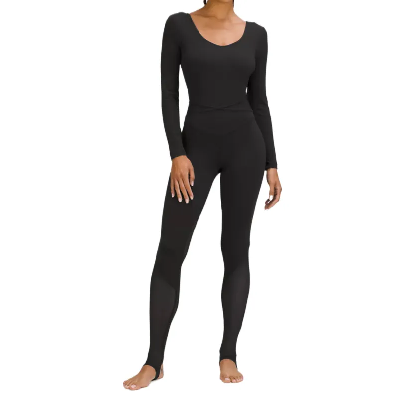 Lululemon AlignNulu™ Mesh Bodysuit *Special Edition Workout Clothing Women's Black-2