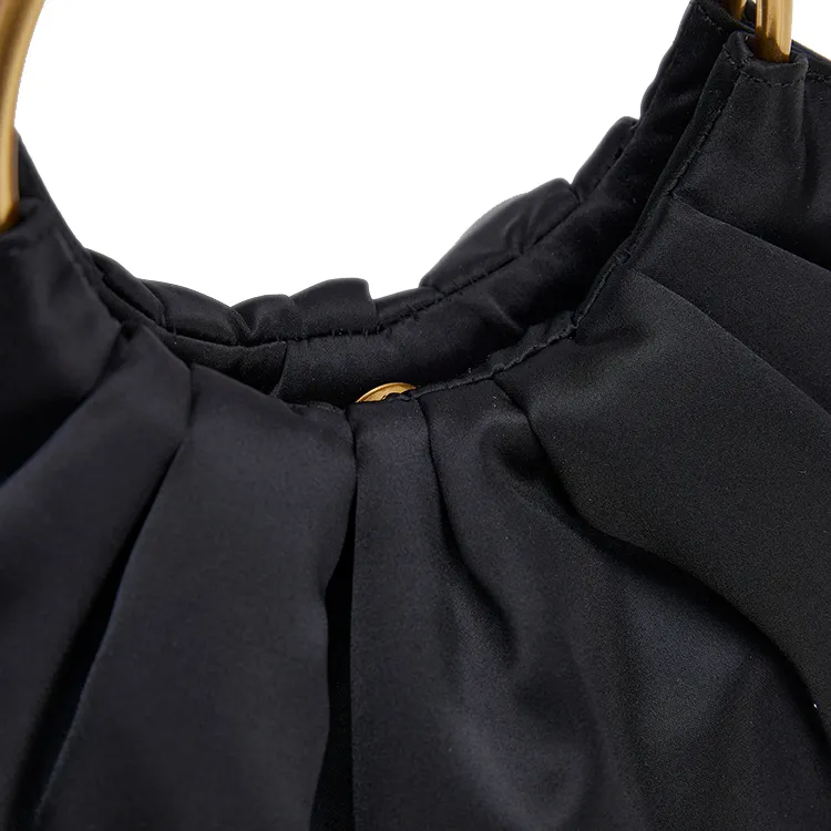 URBAN REVIVO Fabric One Shoulder Handbag Medium Size Women's Black-4