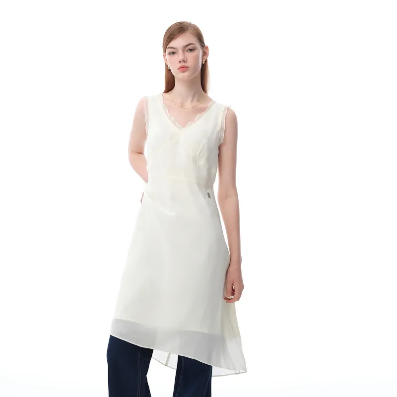 Teenie Weenie Sleeveless Dress Women's Light Yellow-3
