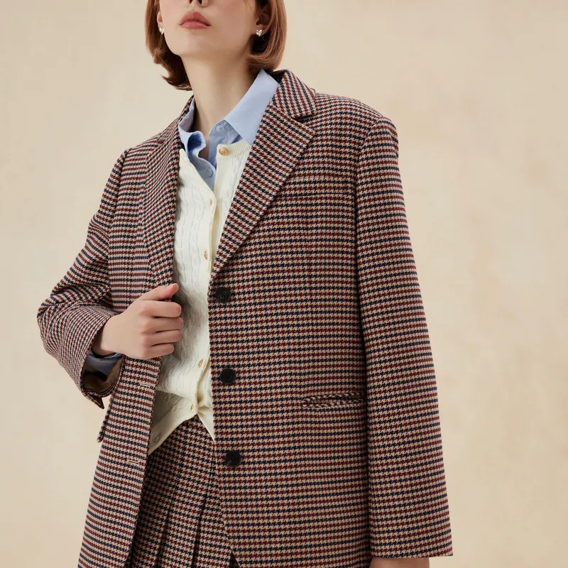 E.land Business Suit Women's Burgundy/Baojun Earth Color-4