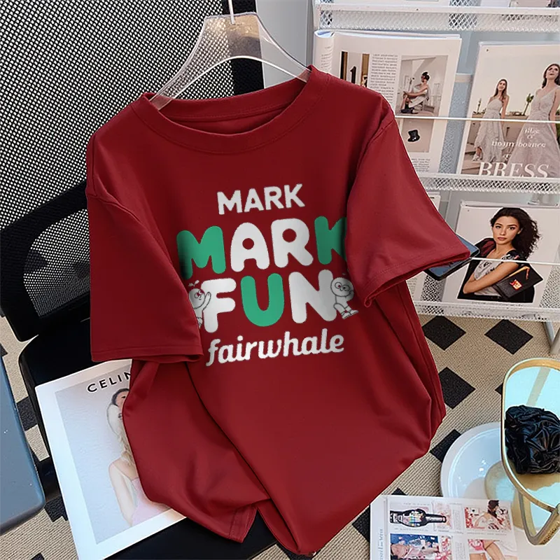 FAIRWHALE Drop Shoulder Sleeve T Shirt Women's-8