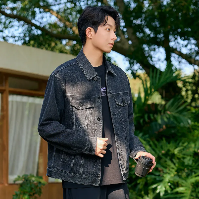 Cabbeen Jackets Coats Men's Coal Black-3