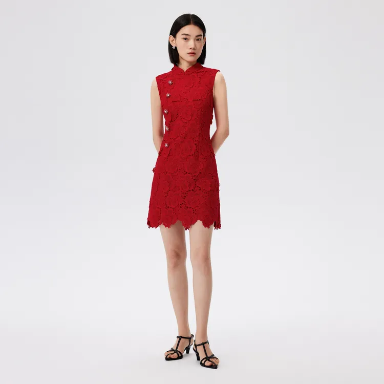 SHUIYUNJIAN Sleeveless Dress Women's Red-4