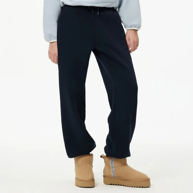 Teenie Weenie Knitted Sports Pants Women's Navy Blue-2