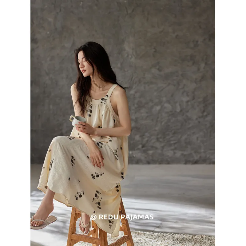 Redu Summer Nightgown Women's Apricot-2