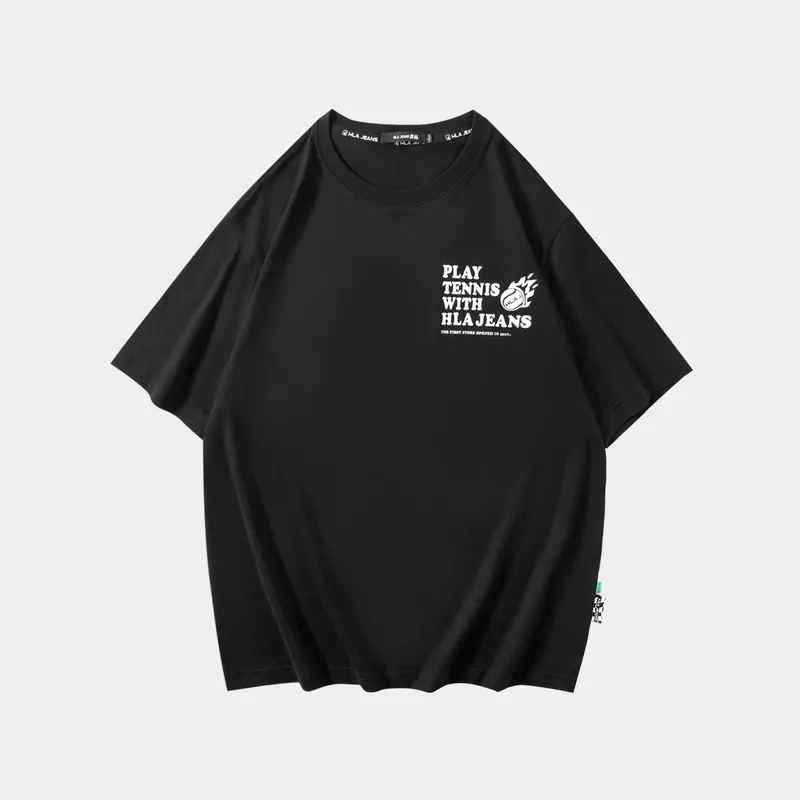 HLA JEANS T Shirt Men's Black 91-5