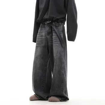 CUWU Jeans Unisex Black Gray Color