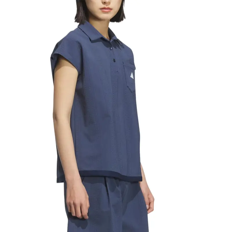 Adidas Polo Shirt Women's Marine Blue-3