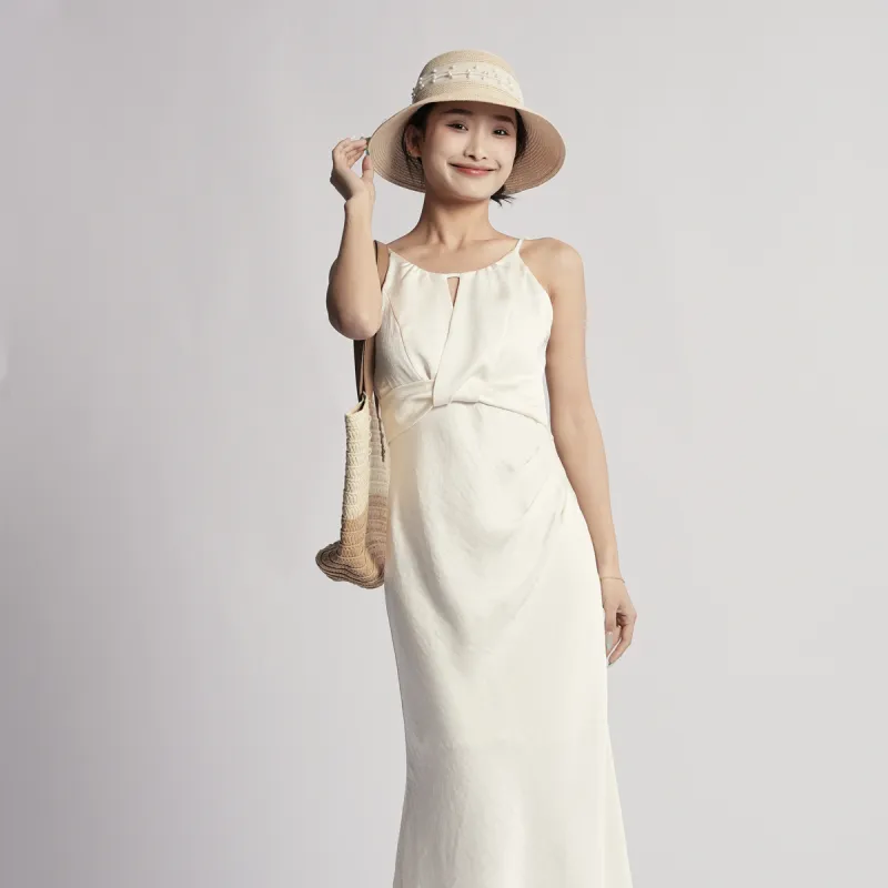 SETIROM Sleeveless Dress Women's Champagne-3