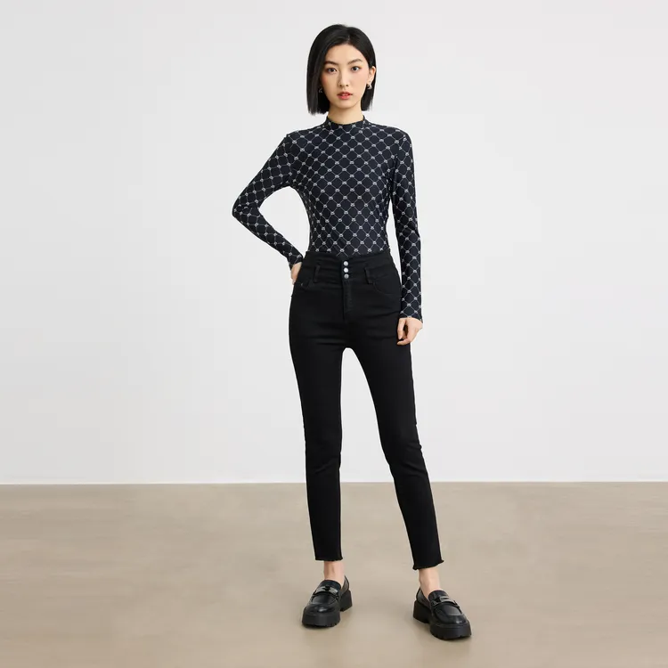 SHUIYUNJIAN Casual Pants Women's Black-4