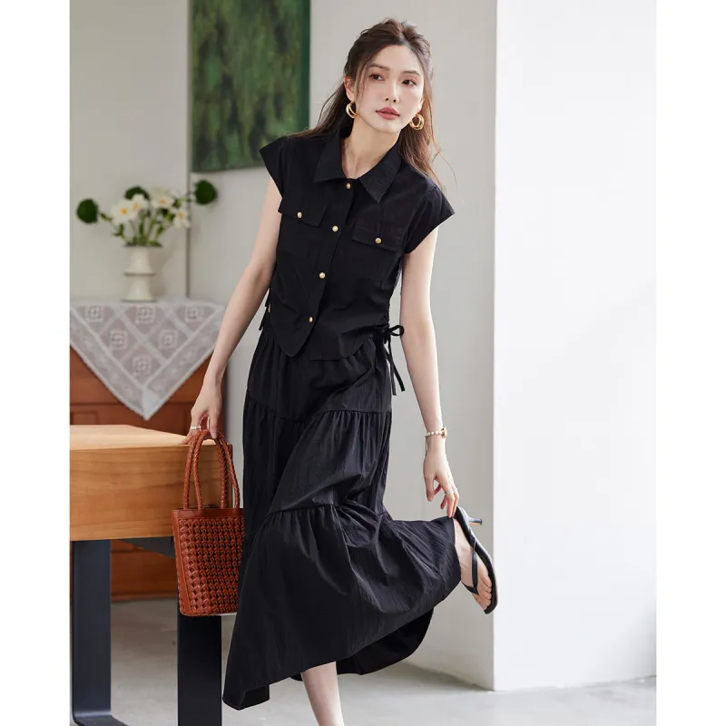 TERRE BLEUE Two Piece Skirt Sets Women's-4