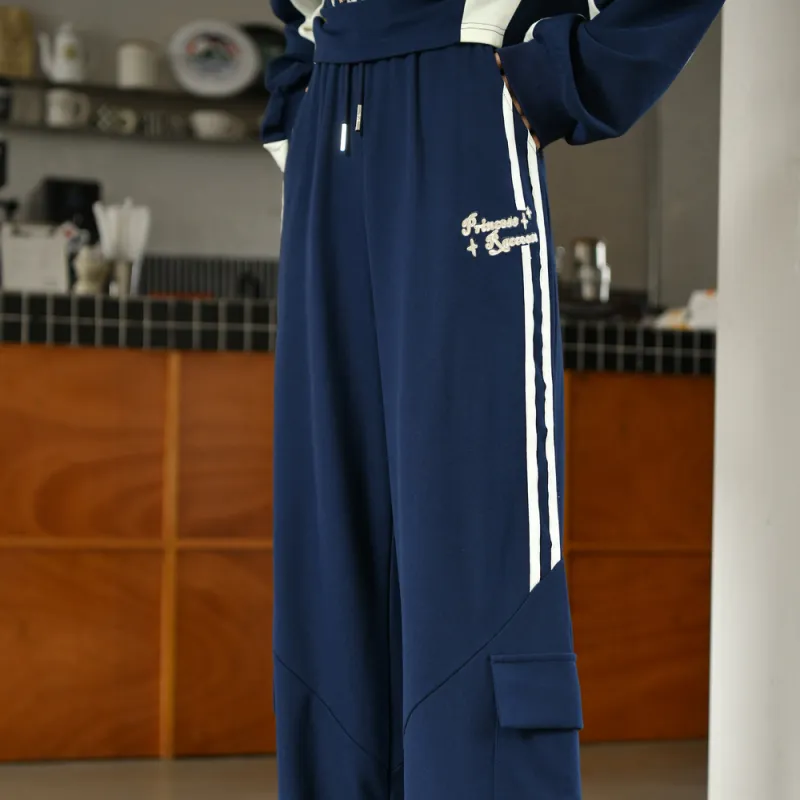 Snbl Casual Pants Women's Navy Blue-4