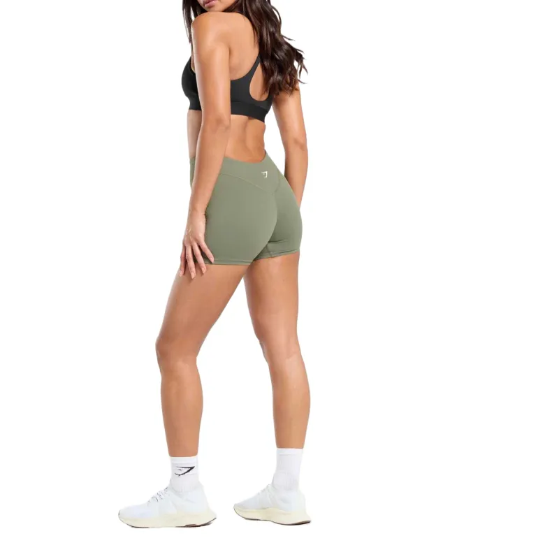 GYMSHARK Sports Shorts Women's Green-2