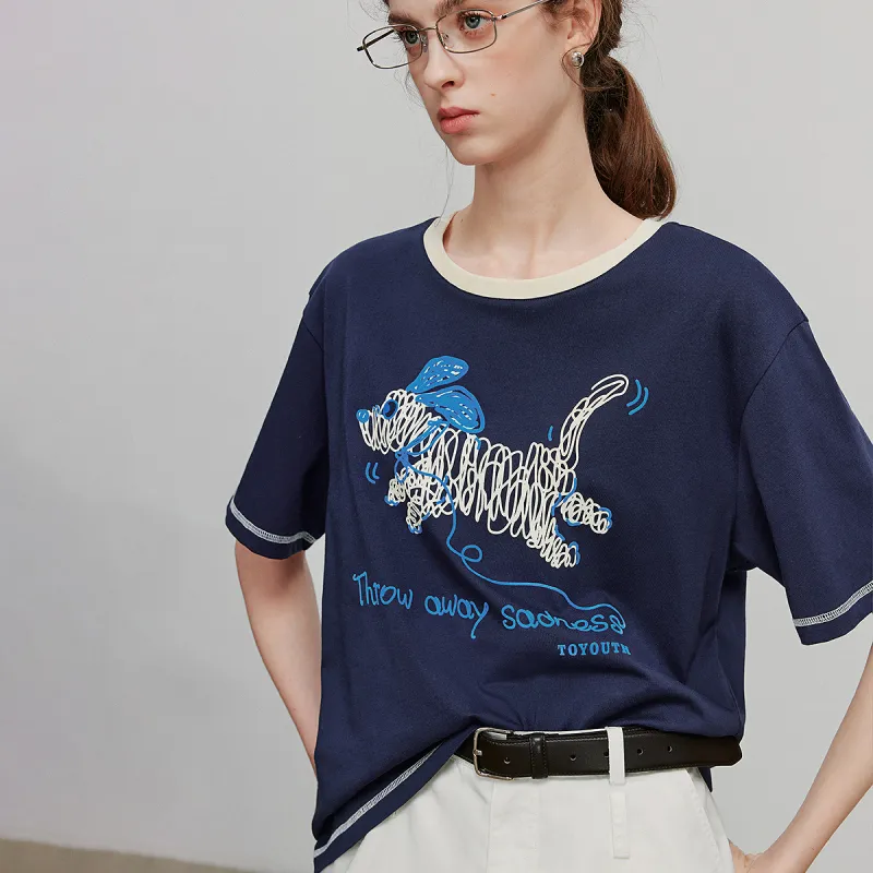 Initial Language T Shirt Women's-10