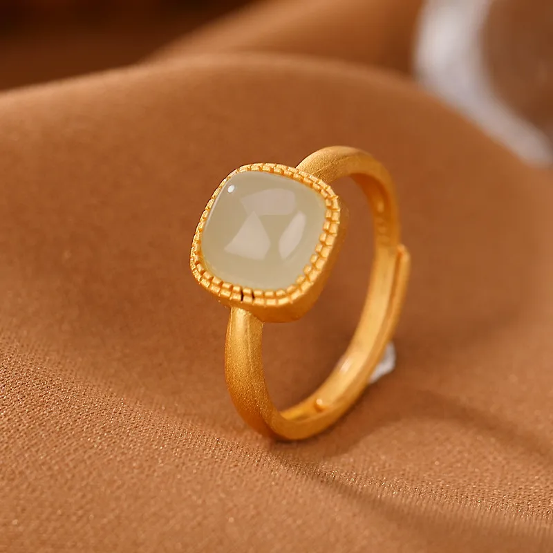 Royal Heaven's Choice Rings White Jade Unisex-1