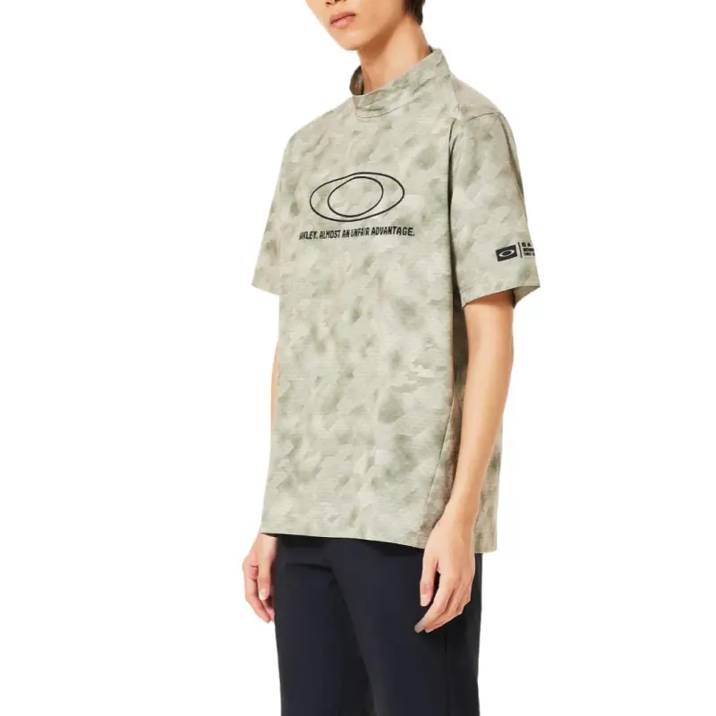 Oakley O SyncPackEllipseEmbMock T Shirt Men's Khaki Brown-5