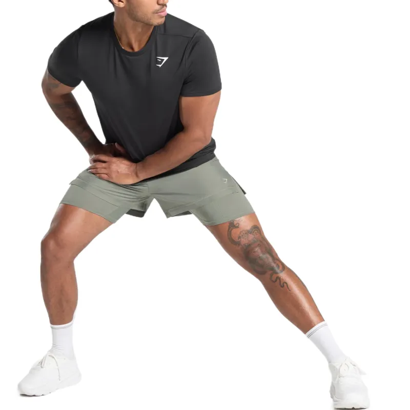 GYMSHARK Running 2 In 1 Shorts Sports Shorts Men's-8