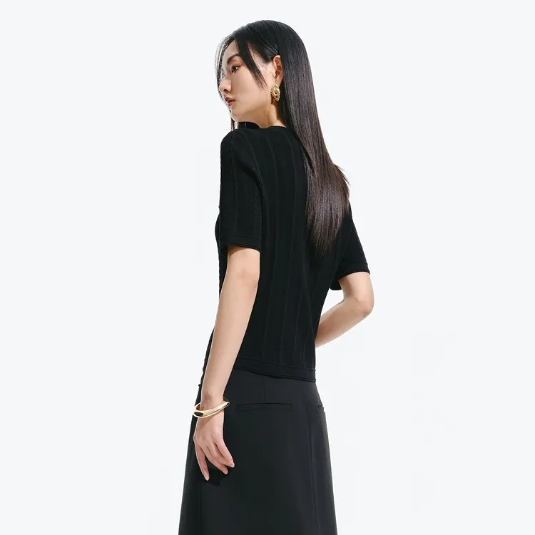 PEACEBIRD Knitwear Women's Black-13
