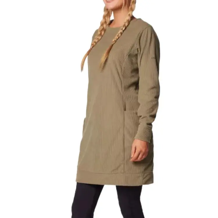 Columbia Blue Point Creek Long-Sleeved Dresses Women's Stone Green-2