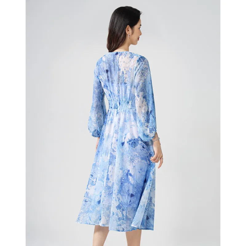 Love Elaine Long Sleeved Dress Women's Morning Dusk Blue-0