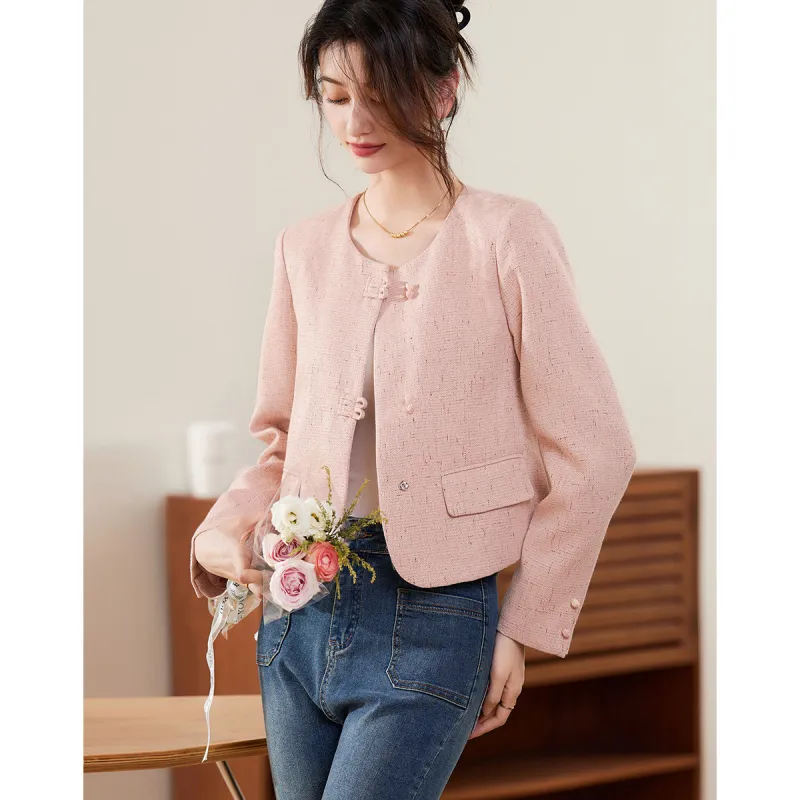 Like The Age Of Water Velvet feel Coat Women's Pink-1