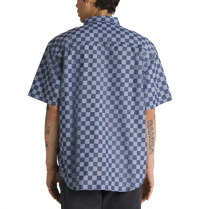 Vans Wade Checkerboard Shirt Men's Blue-1