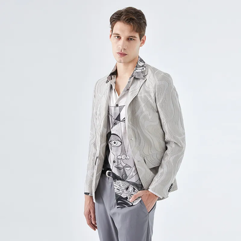 LIU·JO UOMO Business Suit Men's Beige Gray-4