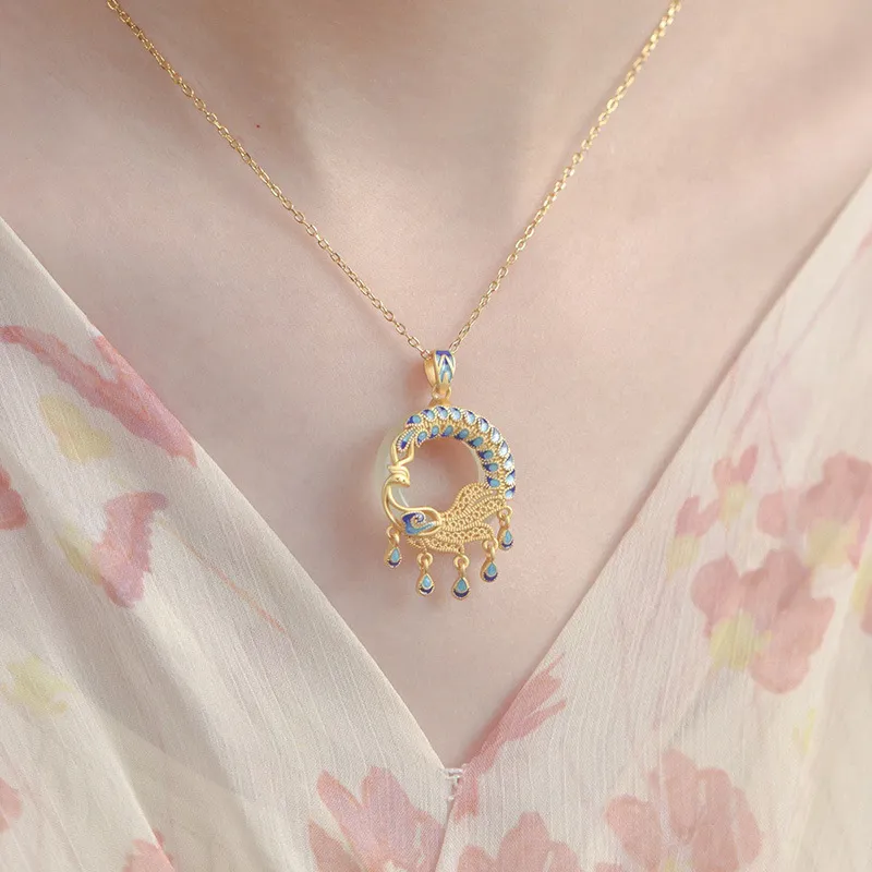 Royal Heaven's Choice Hetian Jade Necklaces Pale Greenish White Jade Unisex-2