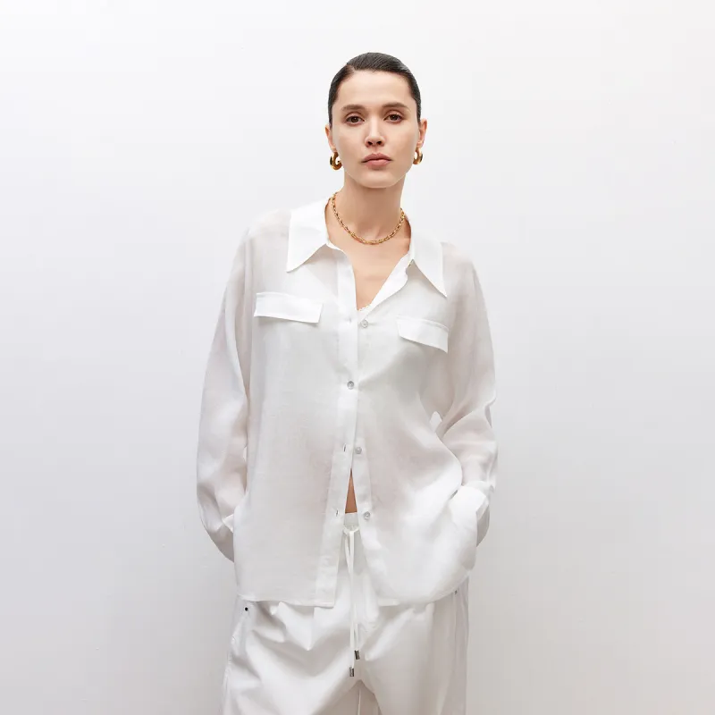ONLY Shirt Women's S12 Bright Cream White-5