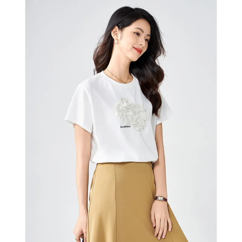 Love Elaine T Shirt Women's White-2