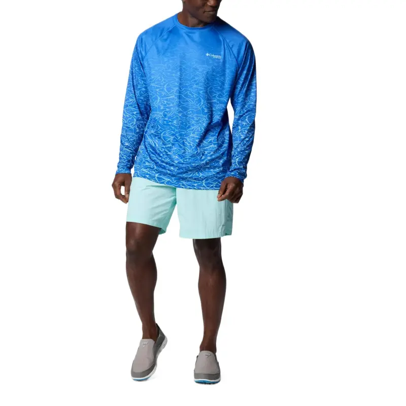Columbia PFG Super Terminal Tackle T-Shirt Men's Blue-3
