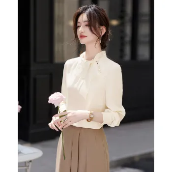 Like The Age Of Water Fall Shirt Loose Fit Women's Apricot