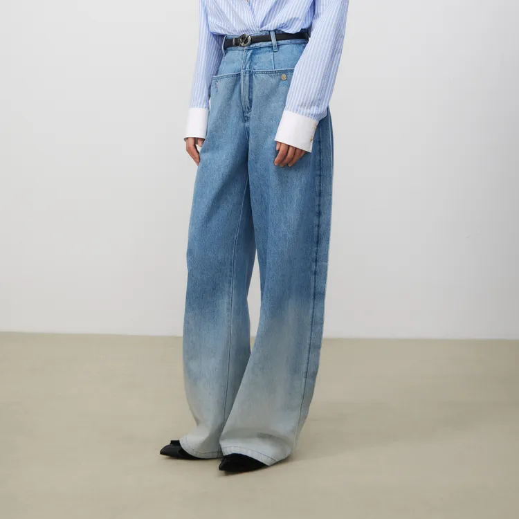 Lost In Echo Jeans Women's Gradient Blue-3