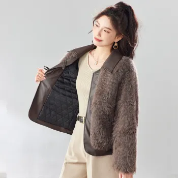 TERRE BLEUE Puffer Jacket Women's Coffee