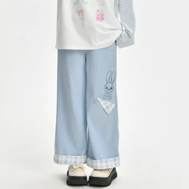 Snbl x Disney Casual Pants Women's Blue-4