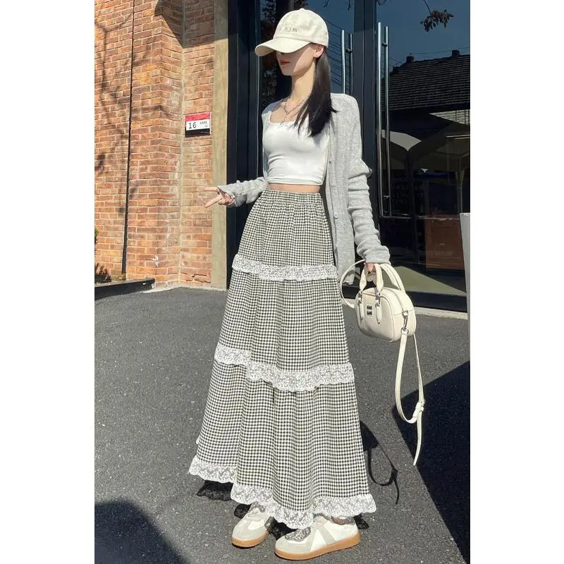 XIANSINIAO Casual Long Skirt Women's-4