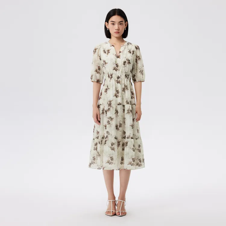 SHUIYUNJIAN Short Sleeved Dress Women's-4