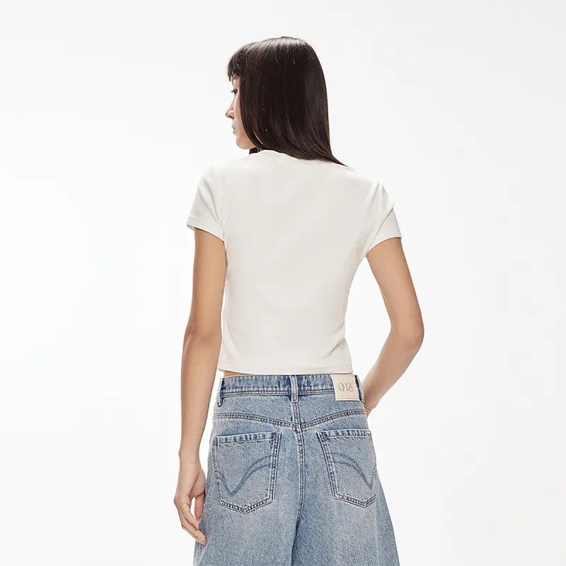 ONLY T Shirt Women's A43 Cream White-4