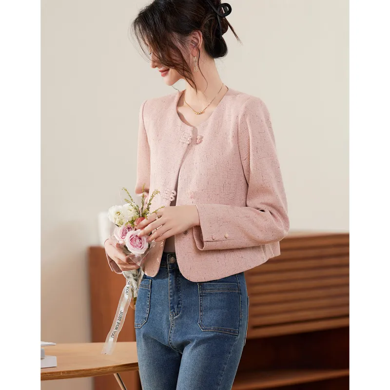 Like The Age Of Water Velvet feel Coat Women's Pink-4