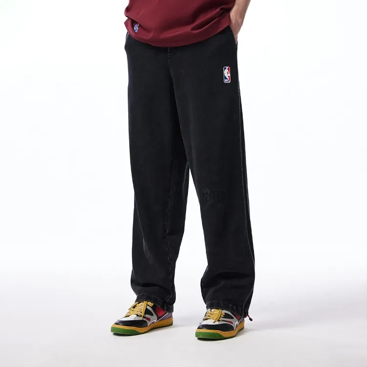 JACK JONES· JACK&JONESxNBA Knitted Sweatpants Men's Black Sand Color-3