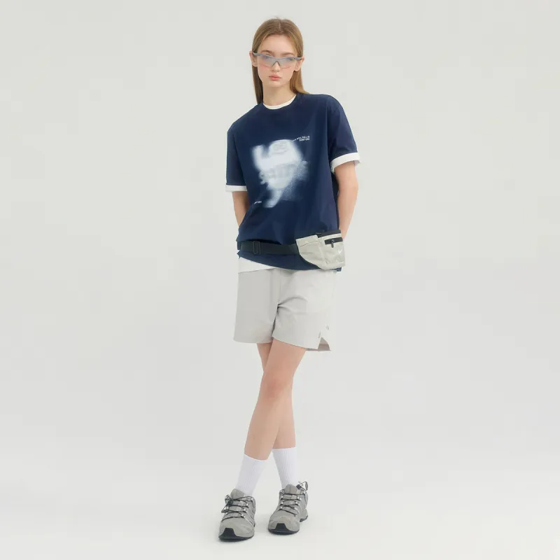MYSAMESAME Casual Shorts Unisex Light Gray White In Stock-5