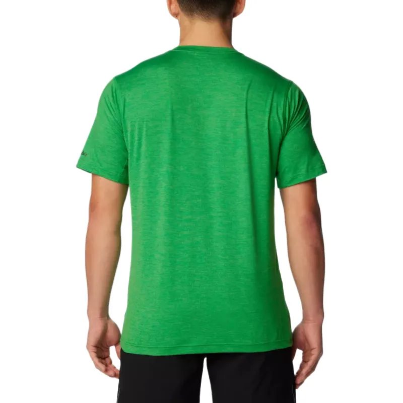Columbia Collegiate Tech Trail Omni Shade™ T Shirt Men's Fusion Green-1