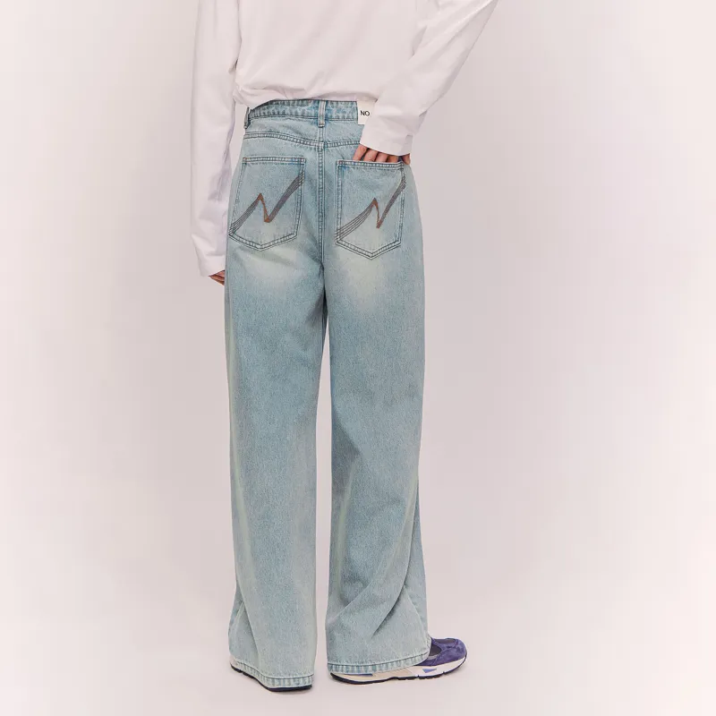 NO ONE ELSE Jeans Unisex Denim Blue-2