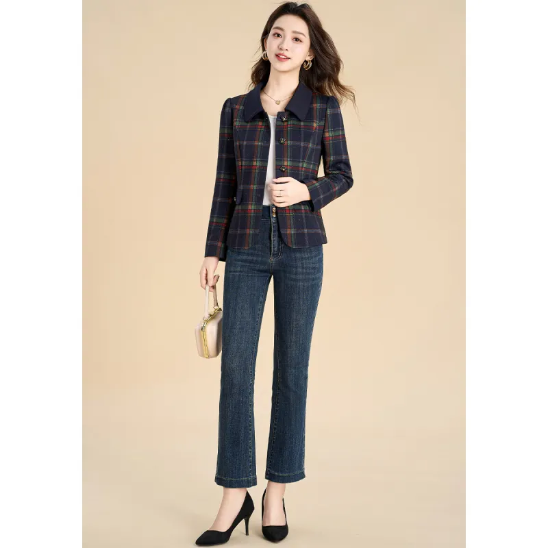 Mylan Cropped Coat Women's Blue-3