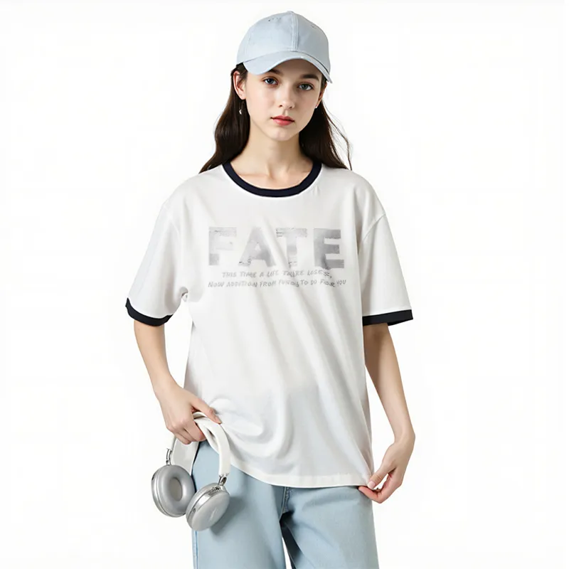 FAIRWHALE Drop Shoulder Sleeve T Shirt Women's-3