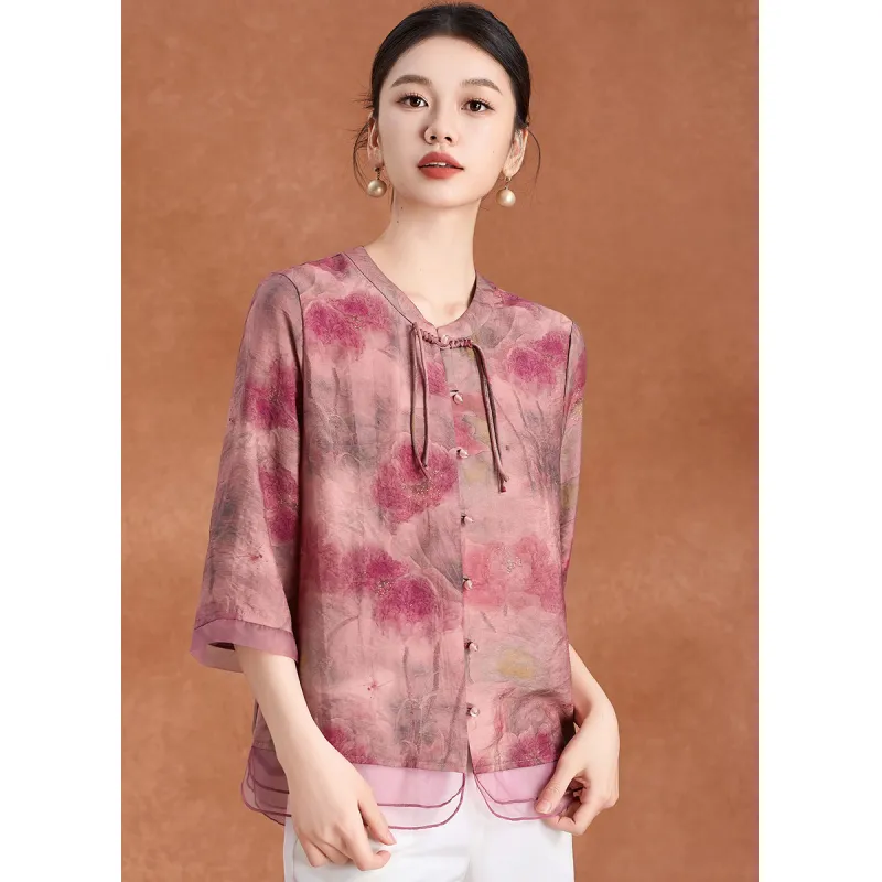 Mylan Shirts Women's Pink Tencel Not Included-4