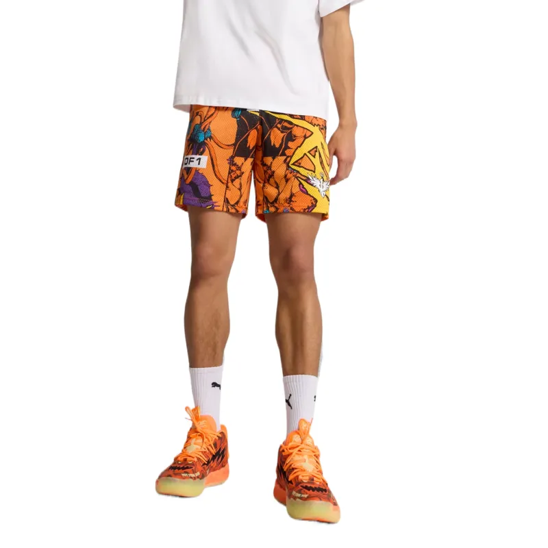 PUMA X LAMELO BALL Basketball Shorts Men's Orange-2