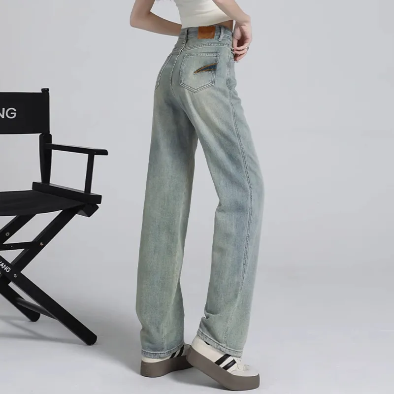 Ya Sheep People Spring And Summer Jeans Regular Women's Blue-3