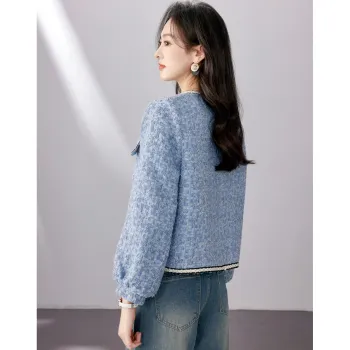 Like The Age Of Water Velvet feel Coat Women's Blue